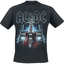 AC/DC High Voltage Guitar T-Shirt czarny. Czarne t-shirty męskie marki AC/DC, s, z nadrukiem, z okrągłym kołnierzem. Za 89,90 zł.
