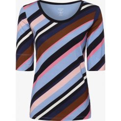 Marc Cain Collections - T-shirt damski, niebieski. Niebieskie t-shirty damskie Marc Cain Collections, w paski, bez kołnierzyka. Za 649,95 zł.