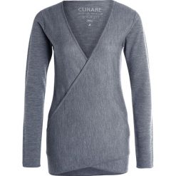 Swetry klasyczne damskie: Curare Yogawear Sweter anthrazit melange