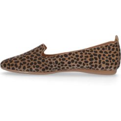 Espadryle skórzane brązowe panterkowe. Pomarańczowe espadryle damskie Inny, bez wzorów, ze skóry, na wysokim obcasie, na płaskiej podeszwie. W wyprzedaży za 107,77 zł.