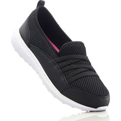 Sneakersy z pianką "youfoam" bonprix czarny. Czarne buty sportowe damskie bonprix, bez wzorów, z materiału, sportowe. Za 74,99 zł.