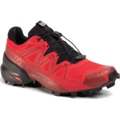 Buty SALOMON - Speedcross 5 409680 28 G0 Barbados Cherry/Black/Red Dahlia. Czerwone buty sportowe męskie Salomon, z materiału, do biegania. Za 569,00 zł.