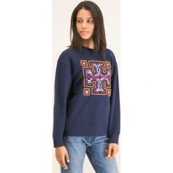 Bluza Tory Burch Embroidered Logo 61292. Niebieskie bluzy damskie Tory Burch, xs, bez wzorów, z bawełny, bez rękawów, bez kaptura. W wyprzedaży za 889,00 zł.