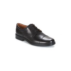 Derby Clarks UN ALDRIC CAP. Czarne półbuty męskie marki Clarks, bez wzorów, bez zapięcia. Za 489,00 zł.