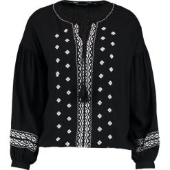 Bluzki asymetryczne: Dorothy Perkins EMBROIDERED BOHO Bluzka black/white