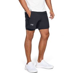 Under Armour Qualifier 2-in-1 Szorty Czarny. Czarne spodenki i szorty męskie Under Armour, s, bez wzorów, z elastanu. Za 274,95 zł.