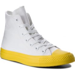 Trampki CONVERSE - Ctas Hi 156764C White/Aurora Yellow/Black. Białe trampki i tenisówki damskie Converse, bez wzorów, z gumy, bez zapięcia. W wyprzedaży za 219,00 zł.