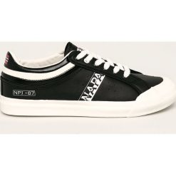 Napapijri - Buty. Czarne buty sportowe męskie Napapijri, ze skóry, na sznurówki. Za 399,90 zł.