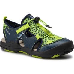 Sandały GEOX - J Sandal Kyle B J92E1B 014CE C2302 D Lime/Blue. Niebieskie sandały chłopięce Geox, z materiału. W wyprzedaży za 199,00 zł.