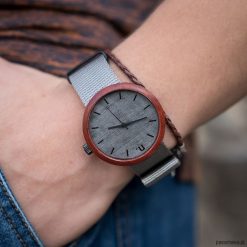 Zegarki męskie: drewniany zegarek męski new hoop 43 mm n048