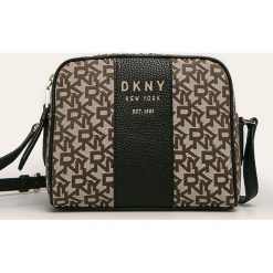 Dkny - Torebka. Pomarańczowe listonoszki damskie DKNY, w paski, z poliesteru, małe, bez dodatków. W wyprzedaży za 449,90 zł.
