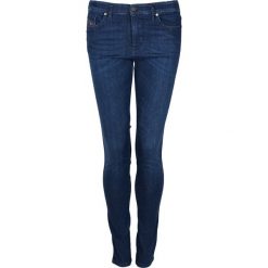 Diesel Jeansy "Skinzee". Jeansy damskie Diesel, bez wzorów, z jeansu, z obniżonym stanem. Za 349,00 zł.