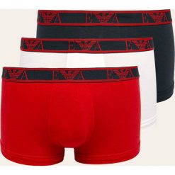 Emporio Armani - Bokserki (3 pack). Niebieskie bokserki męskie Emporio Armani, bez wzorów, z elastanu. Za 219,90 zł.