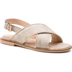 Sandały JOOP! - Liliana 4140004456 Taupe 104. Brązowe klapki damskie JOOP!, bez wzorów, ze skóry ekologicznej, bez obcasa, na obcasie. W wyprzedaży za 299,00 zł.