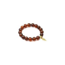 Bransoletka Bursztyn Pomarańczowy złoto. Pomarańczowe bransoletki damskie Brazi druse jewelry, z bursztynem, srebrne. Za 184,00 zł.
