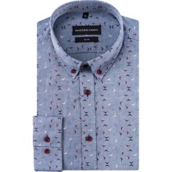 Koszula SIMONE slim KDWS000409. Czerwone koszule męskie Giacomo Conti, m, bez wzorów, z bawełny, button down, bez rękawów. Za 169,00 zł.