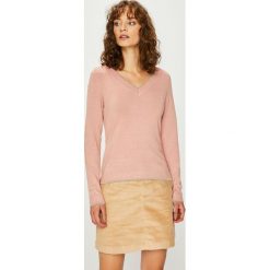 Vero Moda - Sweter Clair. Szare swetry damskie Vero Moda, s, bez wzorów, z wiskozy, z krótkim rękawem, krótkie, bez kaptura. W wyprzedaży za 59,90 zł.