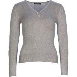 Sweter w kolorze jasnoszarym. Szare swetry damskie Cachemire and Co, s, bez wzorów, z kaszmiru, bez rękawów, bez kaptura. W wyprzedaży za 131,95 zł.