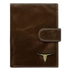 Portfel męski skórzany Buffalo Wild RM-03L-BAW 2. Pomarańczowe portfele męskie BUFFALO WILD, bez wzorów, ze skóry. Za 49,90 zł.