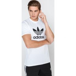 Adidas Originals Trefoil Koszulka Biały. Białe podkoszulki męskie adidas Originals, s, z nadrukiem, z bawełny, z krótkim rękawem. Za 128,95 zł.