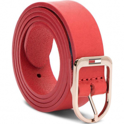Pasek Damski TOMMY JEANS - Tjw Flag Belt 2.5 AW0AW05896 75 614. Czerwone paski damskie Tommy Jeans, w paski, z jeansu. W wyprzedaży za 139,00 zł.