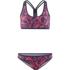 Stroje dwuczęściowe damskie: Bikini z biustonoszem bustier (2 części) bonprix niebiesko-koralowy