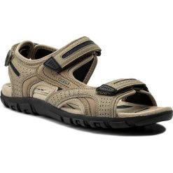 Sandały GEOX - U S.Strada D U8224D 050AU C0829 Sand/Navy. Pomarańczowe klapki męskie Geox, ze skóry ekologicznej, bez zapięcia. Za 299,00 zł.