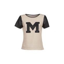 T-shirty z krótkim rękawem Moony Mood CURILE. Brązowe t-shirty damskie marki Moony Mood, xs, bez wzorów, bez kołnierzyka. Za 65,40 zł.