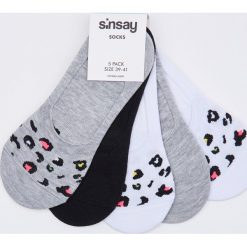 Skarpety stopki 5 pack - Kremowy. Białe skarpetki damskie Sinsay, bez wzorów. Za 14,99 zł.