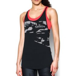 Topy sportowe damskie: Under Armour Koszulka damska HG 2-in-1 Prt Tank czarna r. XS (1302786-001)