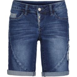Szorty dżinsowe bonprix niebieski "stone". Niebieskie jeansy damskie bonprix, bez wzorów, z jeansu. Za 109,99 zł.