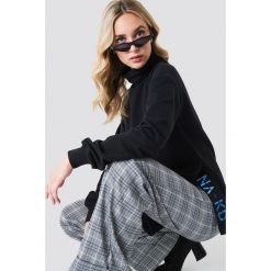 Bluzy damskie: NA-KD Trend Bluza z rozcięciami – Black