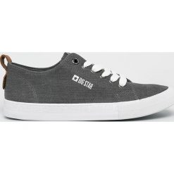 Big Star - Tenisówki. Szare trampki męskie BIG STAR, bez wzorów, z materiału, retro, na sznurówki. W wyprzedaży za 99,90 zł.