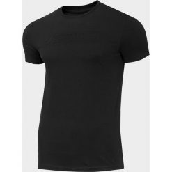 T-shirt męski TSM207 - głęboka czerń. Czarne koszulki męskie 4f, m, bez wzorów, bez kołnierzyka, bez rękawów. Za 59,99 zł.