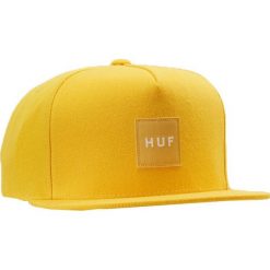 Czapki męskie: HUF BOX LOGO SNAPBACK Czapka z daszkiem yellow