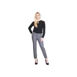 Spodnie z szerokim pasem SL4001G. Szare rurki damskie marki Soleil, z elastanu. Za 99,00 zł.
