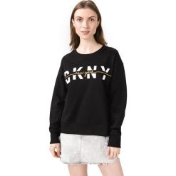 DKNY Bluza Czarny. Czarne bluzy damskie DKNY, m, z nadrukiem, z bawełny. Za 338,95 zł.