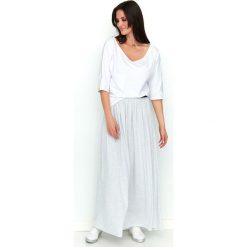 Wygodna spódnica maxi n188. Brązowe parea damskie Nunu, na co dzień, bez wzorów, z gumy, eleganckie, długie, mini, koszulowe. Za 109,00 zł.