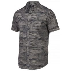 Oakley Koszula Grain Woven Grigo Scuro S. Szare koszule męskie marki Oakley, s, z bawełny, z krótkim rękawem. W wyprzedaży za 149,00 zł.