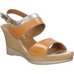 Sandały tamaris 1-28359-26. Brązowe espadryle damskie Tamaris, bez wzorów, ze skóry ekologicznej, klasyczne, bez obcasa, bez zapięcia. Za 289,99 zł.