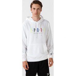 Puma Bluza Biały. Białe bluzy męskie Puma, l, z haftami, z bawełny, bez kołnierzyka, bez rękawów, bez kaptura. Za 309,95 zł.