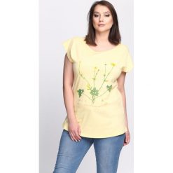Bluzki, topy, tuniki: Żółty T-shirt Just In Time