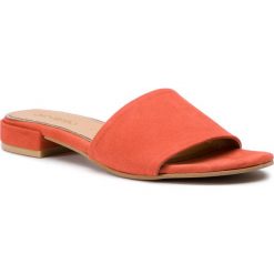 Klapki GIOSEPPO - Treguier 49043 Orange. Pomarańczowe klapki damskie Gioseppo, bez wzorów, ze skóry, bez obcasa, na obcasie. W wyprzedaży za 169,00 zł.