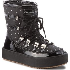 Śniegowce CHIARA FERRAGNI - 18AI-CF2122 Black Strass. Czarne buty zimowe damskie marki Chiara Ferragni, z materiału. Za 1279,00 zł.
