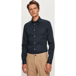 Trussardi Jeans - Koszula. Białe koszule męskie Trussardi Jeans, l, bez wzorów, z elastanu, eleganckie, z włoskim kołnierzykiem, z długim rękawem. Za 319,90 zł.