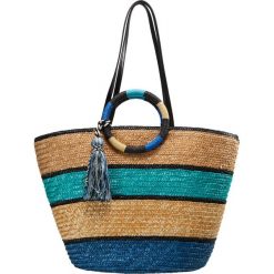 Shopper bag damskie: Rebecca Minkoff STRAW TOTE Torba na zakupy blue