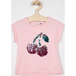 Blukids - Top dziecięcy 98-128 cm. Szare topy damskie marki Blukids, z aplikacjami, z bawełny, z okrągłym kołnierzem. Za 39,90 zł.