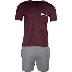 Piżama w kolorze bordowo-szarym. Szare piżamy męskie Skiny, m, bez wzorów, bez rękawów. W wyprzedaży za 85,95 zł.