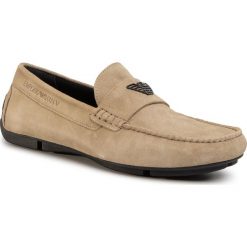 Mokasyny EMPORIO ARMANI - X4B124 XF188 00252 Earrth. Brązowe mokasyny męskie Emporio Armani, ze skóry, eleganckie. W wyprzedaży za 799,00 zł.