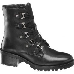 Botki damskie 5th Avenue czarne. Czarne botki damskie 5th Avenue, ze skóry, bez obcasa, na zamek. Za 239,90 zł.